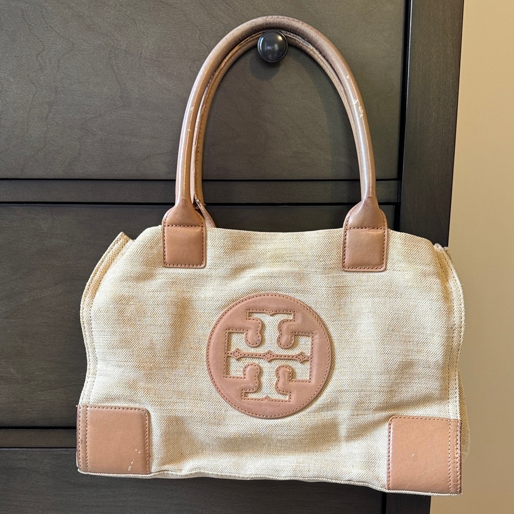Tory Burch Beige and Brown Satchel